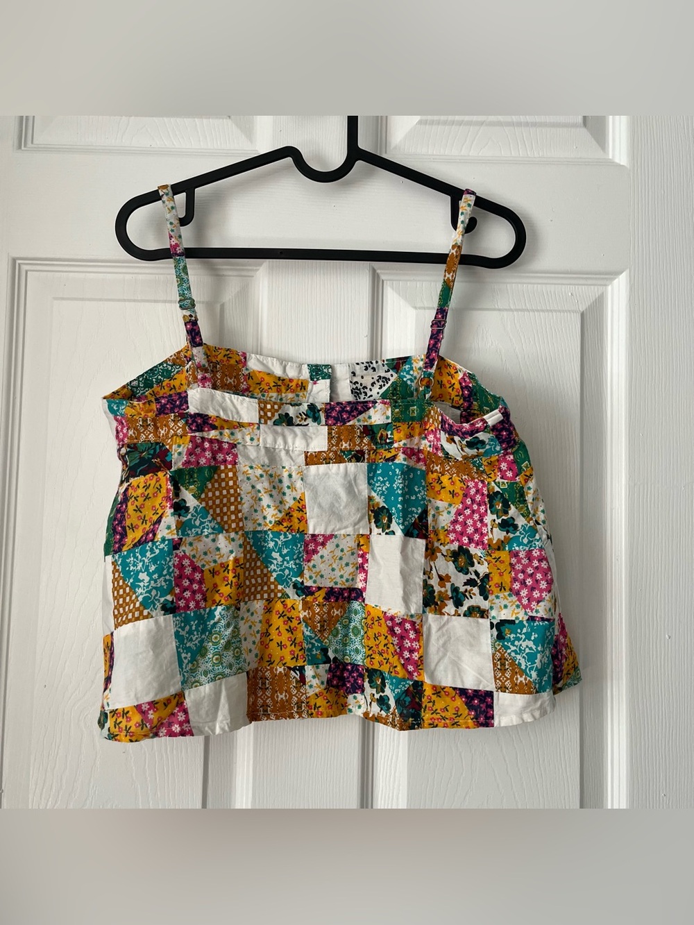 NWOT Women's Anthropologie Pilcro Patchwork Boxy Tank Top size Small - Picture 4 of 6